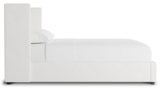 Captiva Sutton White 48" Upholstered Shelter Bed