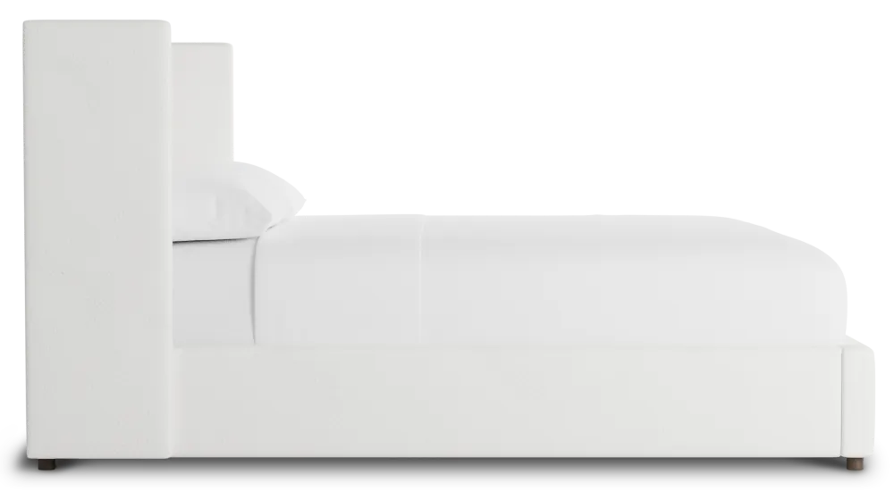 Captiva Sutton White 48" Upholstered Shelter Bed