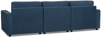 Addie Blue Fabric 3-piece Modular Storage Sofa