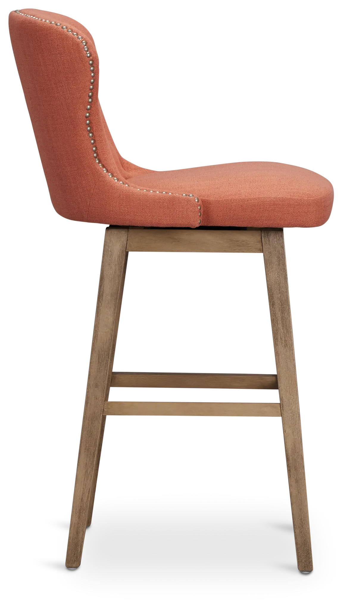 Seaside Light Pink Fabric 30" Swivel Barstool