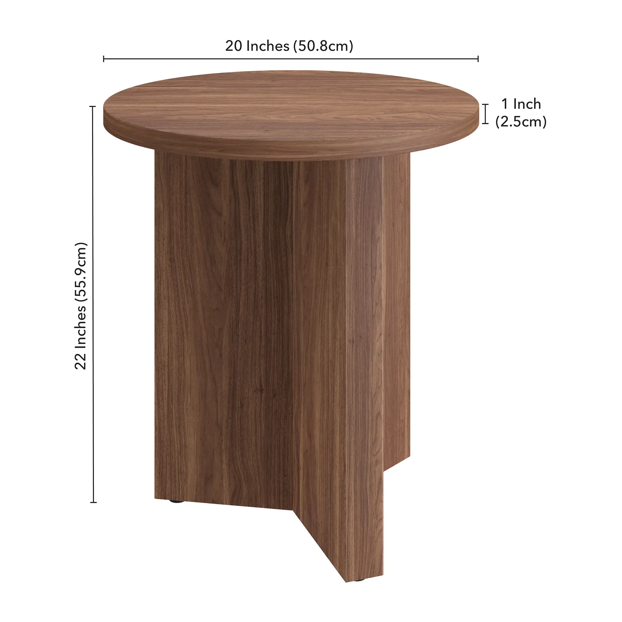 Gerri Mid Tone Round End Table Gerri Mid Tone Round End Table