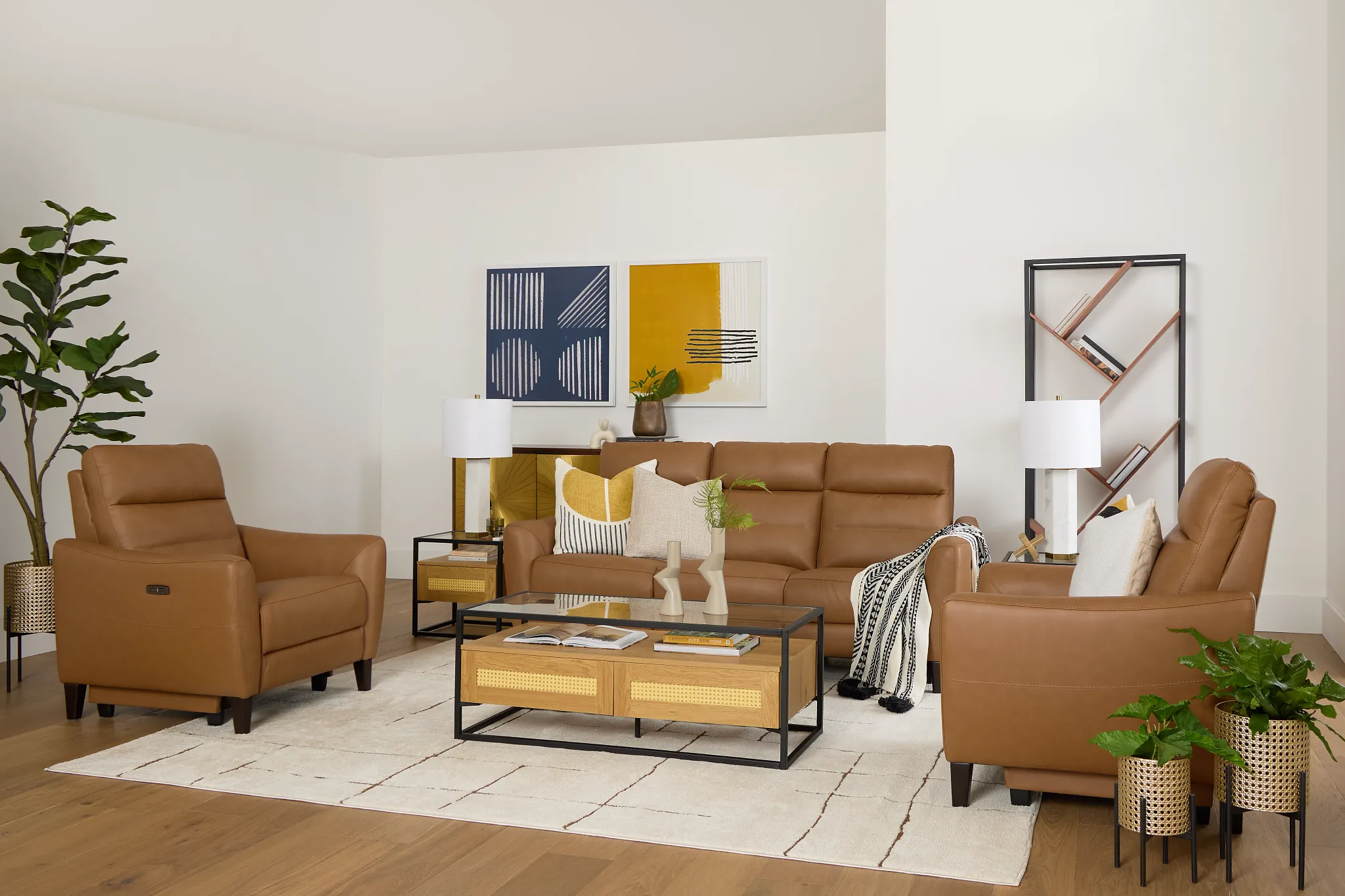 Keaton Brown Lthr/vinyl Power Reclining Sofa W/ Power Headrest