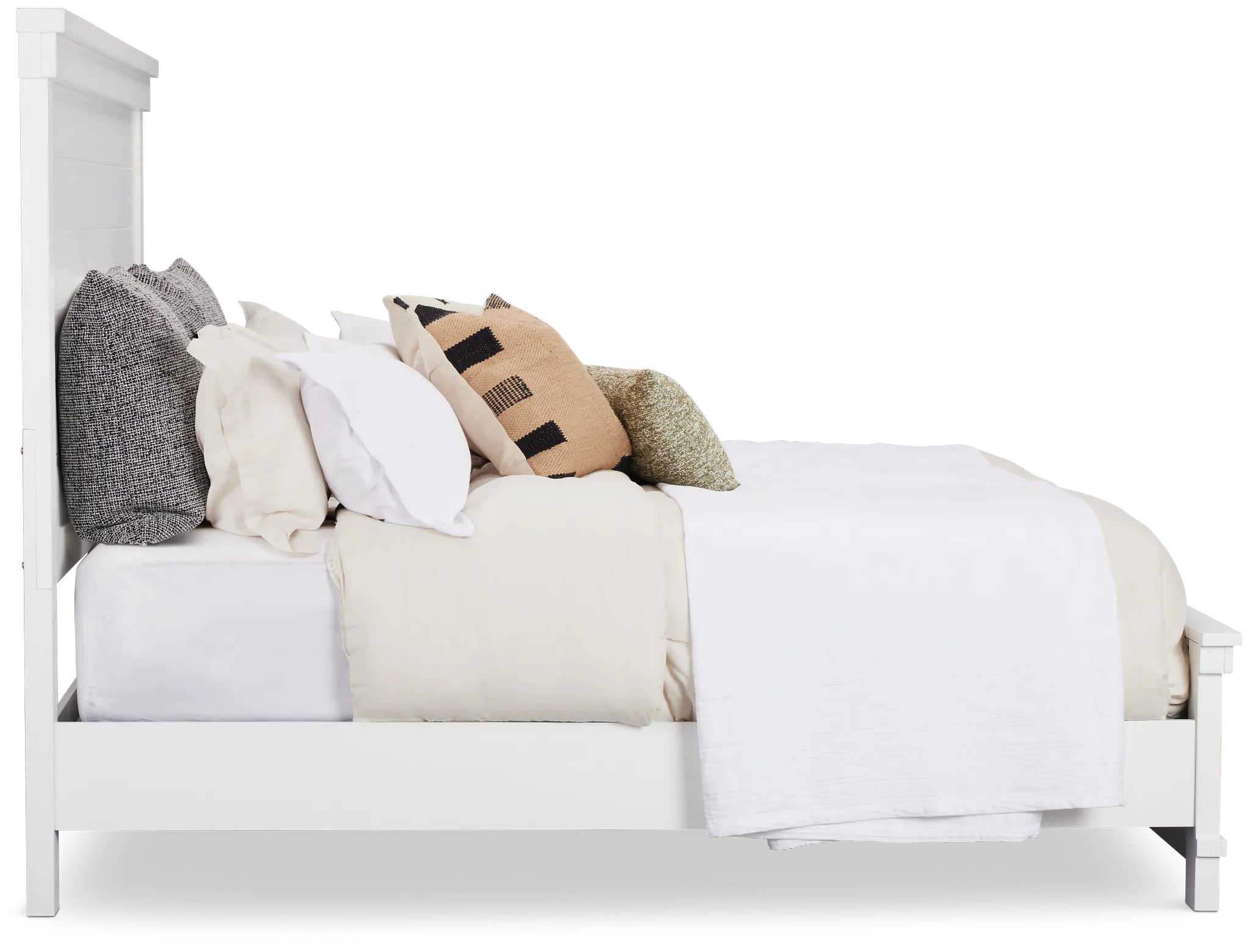 Anton White Panel Bed