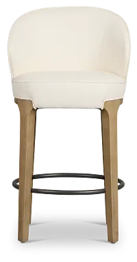 Libby Whitemicro 24" Upholstered Barstool