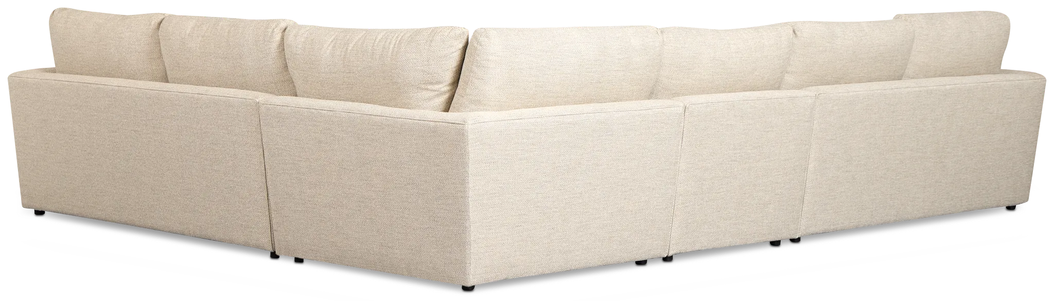 Maxwell Light Gray Fabric Left Chaise Sectional