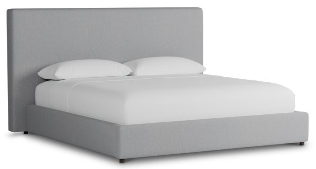 Grayton Delray Light Gray 54" Upholstered Platform Bed