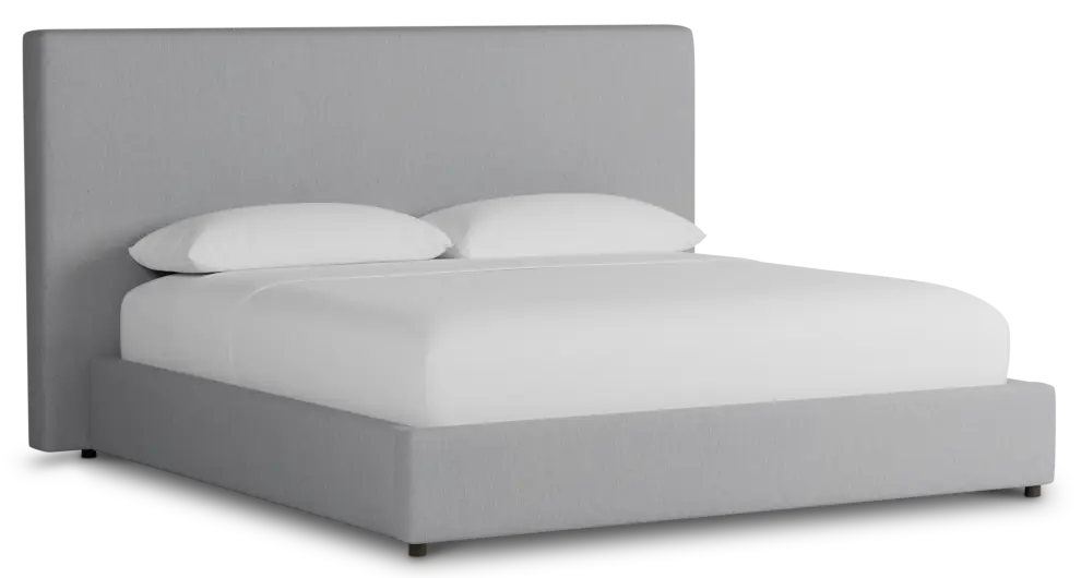 Grayton Delray Light Gray 54" Upholstered Platform Bed Grayton Delray Light Gray 54" Upholstered Platform Bed