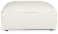 Blanca White Leather Ottoman