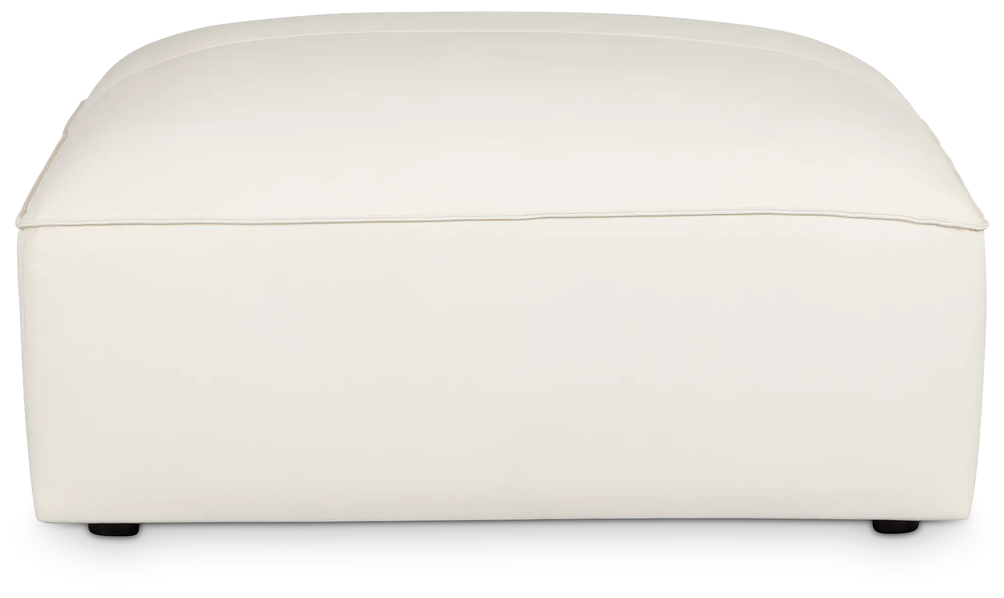 Blanca White Leather Ottoman Blanca White Leather Ottoman