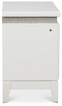 Alessandria White Lighted Nightstand