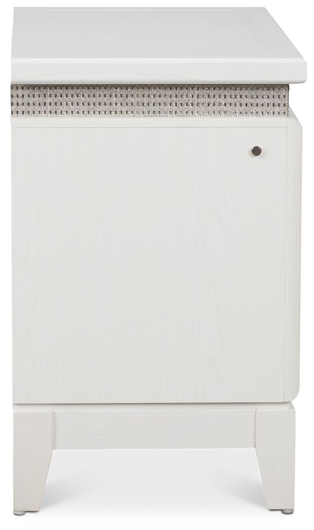 Alessandria White Lighted Nightstand