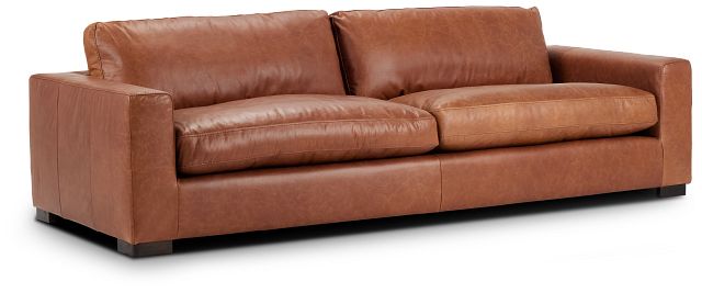 Bohan 103" Brown Leather Sofa (2)