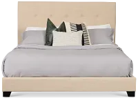 Flagler Beige Uph Panel Bed