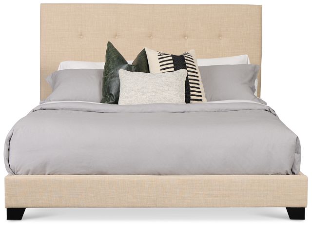 Flagler Beige Uph Panel Bed