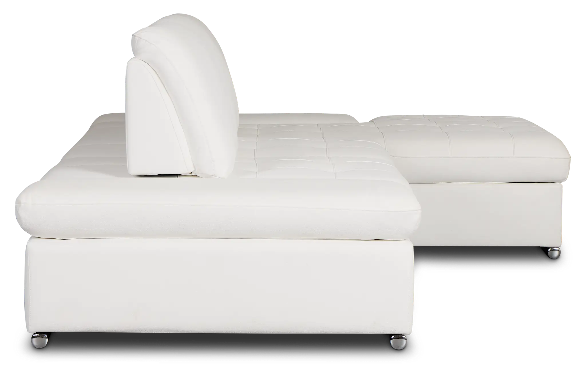 Eden White Micro Right Chaise Sleeper Sectional Eden White Micro Right Chaise Sleeper Sectional