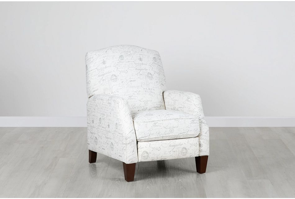 Script Beige Fabric Push Back Recliner Living Room Recliners City Furniture