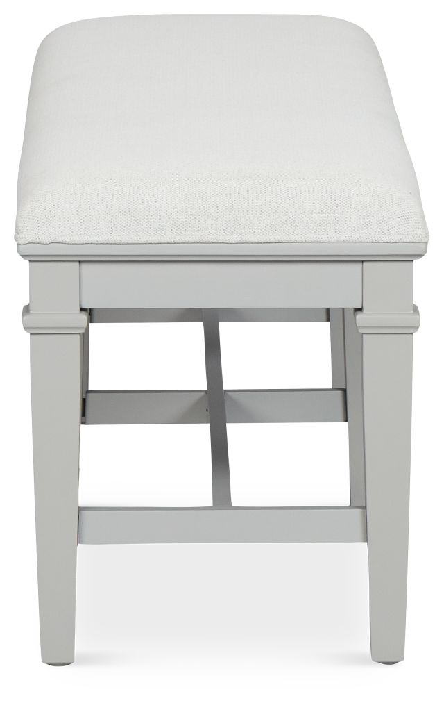 Cape Cod Gray Upholstered Dining Bench