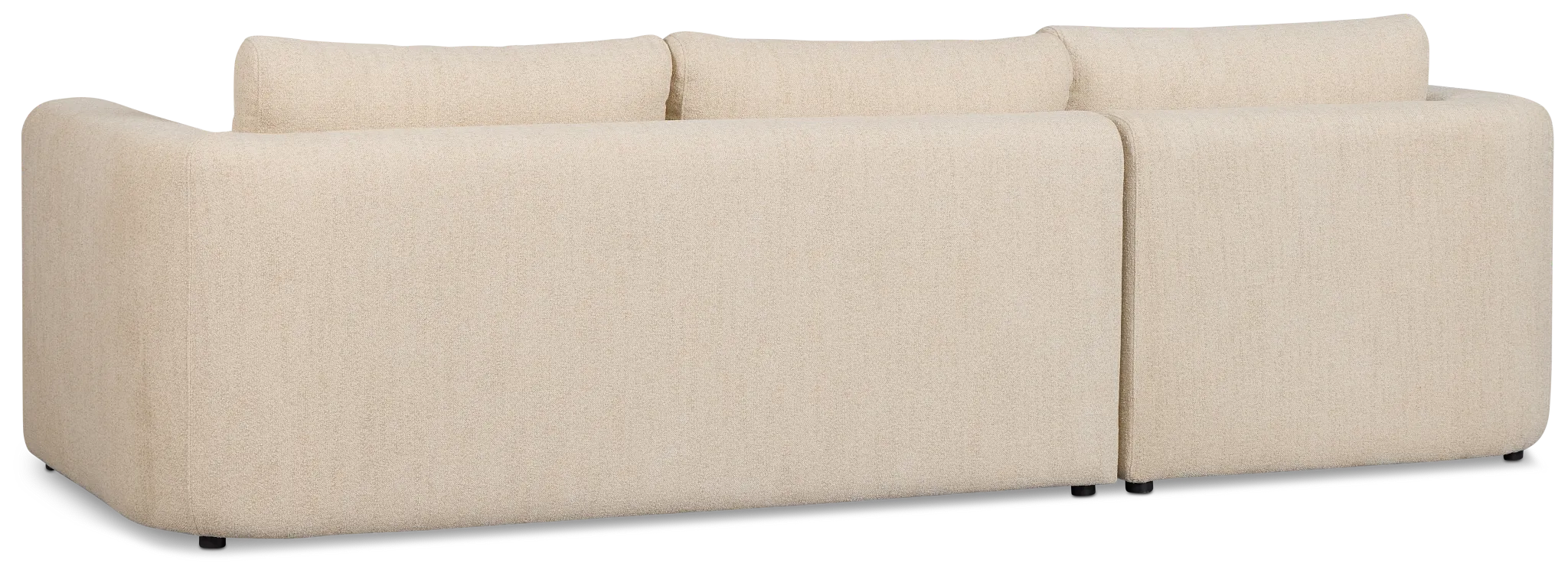 Alma Light Beige Fabric Left Chaise Sectional