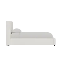 Grayton Revenue White 44" Upholstered Platform Bed