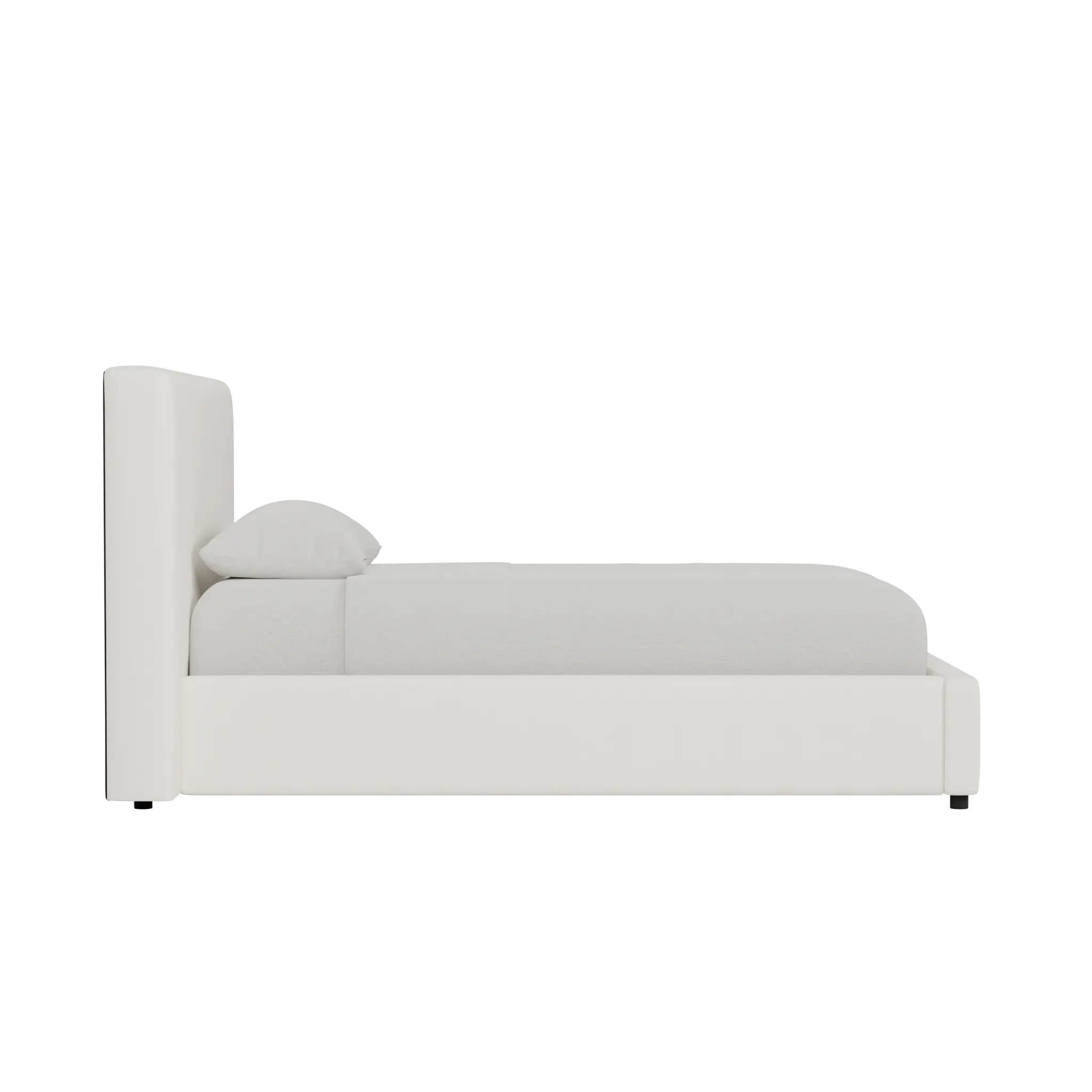 Grayton Revenue White 44" Upholstered Platform Bed Grayton Revenue White 44" Upholstered Platform Bed