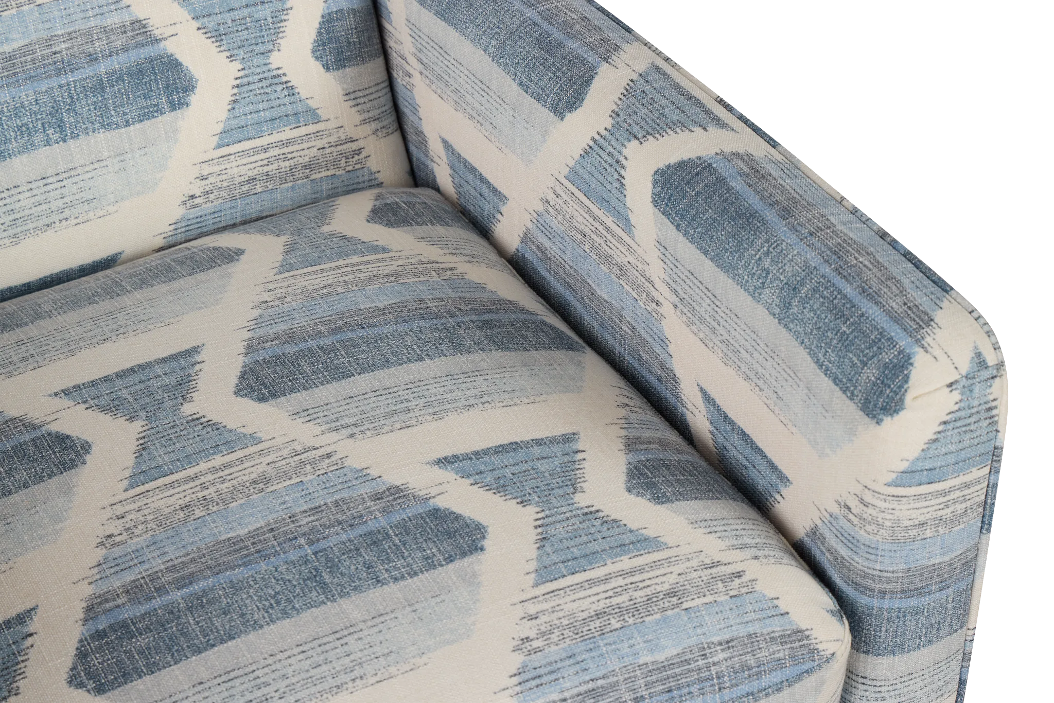 Everly Blue Fabric Accent Chair