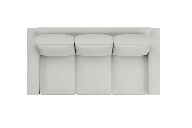 Edgewater Revenue White 84" Sofa W/ 3 Cushions