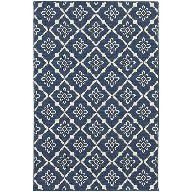 Meredith Dark Blue Indoor/outdoor 8x10 Area Rug