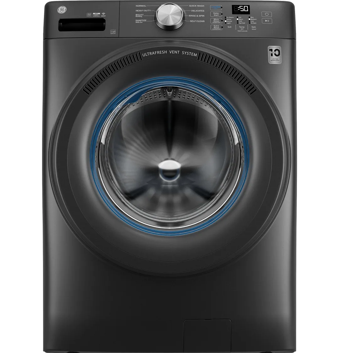 Ge 350 Series Dark Gray Front Load Washer