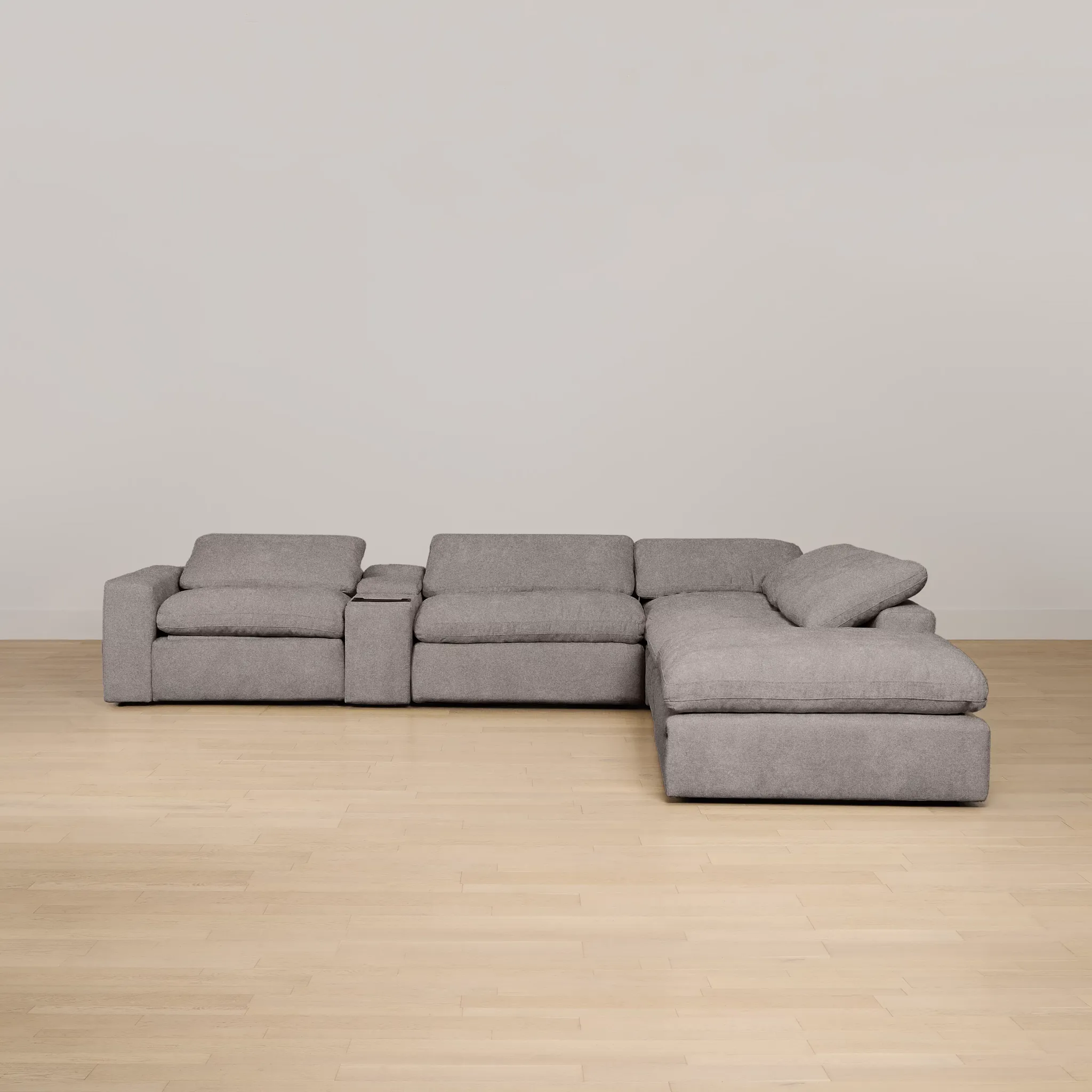 Drift Dark Gray Fabric Large Right Bumper Power Reclining Sectional