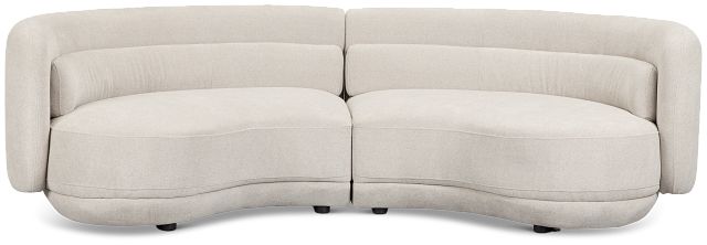 Presley Light Gray Fabric 2-piece Modular Sectional
