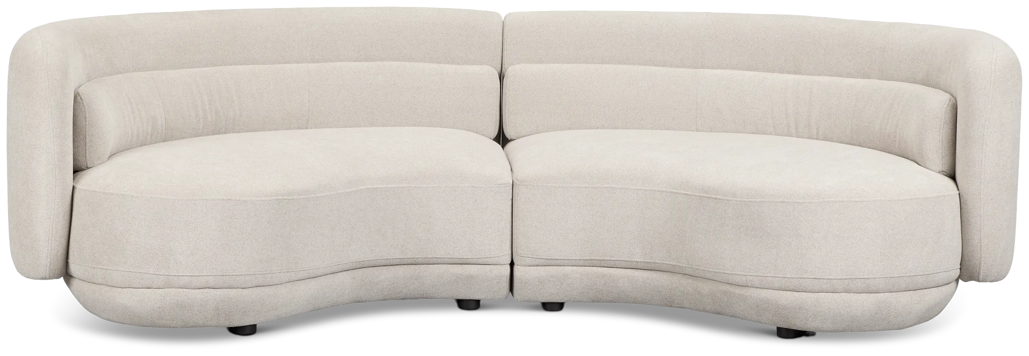 Presley Light Gray Fabric 2-piece Modular Sectional