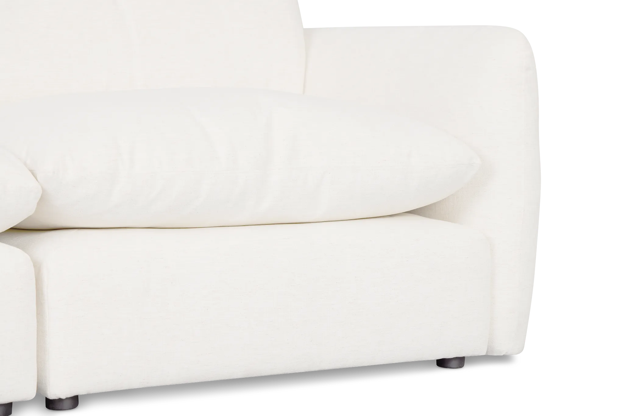 Serena White Fabric 6-piece Modular Sectional