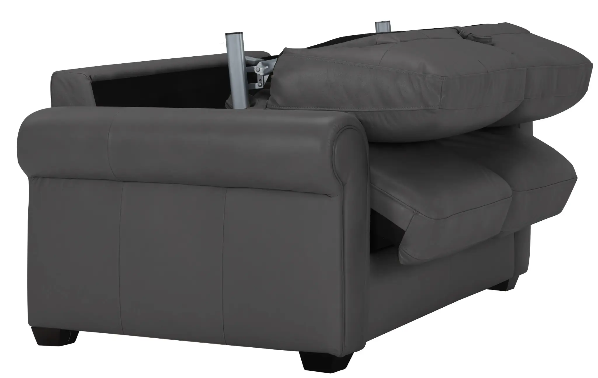 Lincoln Dark Gray Lthr/vinyl Memory Foam Sleeper Lincoln Dark Gray Lthr/vinyl Memory Foam Sleeper
