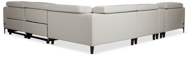 Ava Light Gray Micro Small Left Chaise Power Reclining Sectional