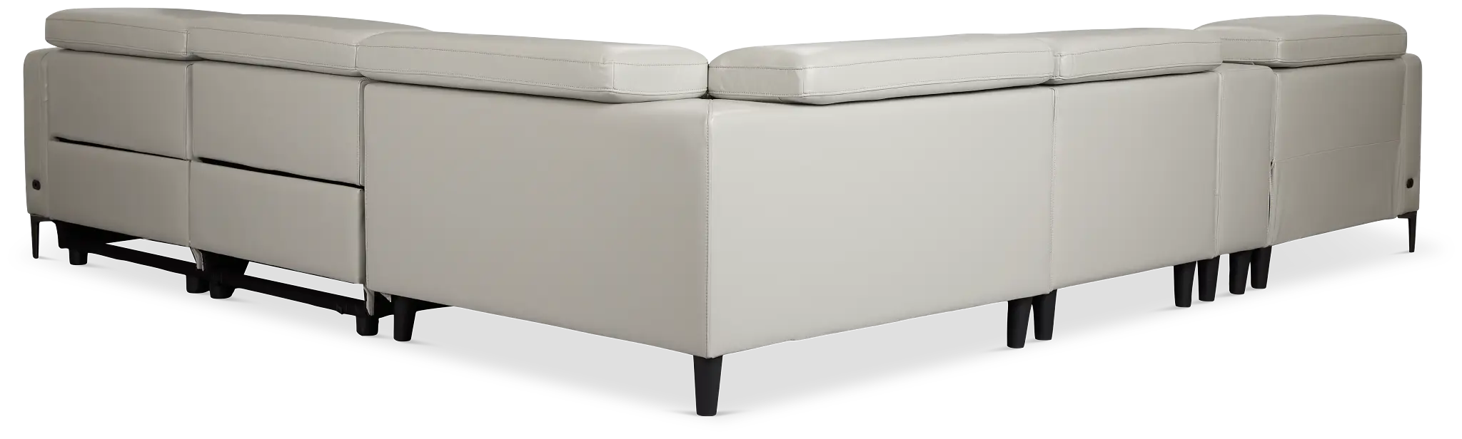 Ava Light Gray Micro Small Left Chaise Power Reclining Sectional Ava Light Gray Micro Small Left Chaise Power Reclining Sectional