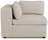 Destin Sutton Beige Fabric Corner Chair