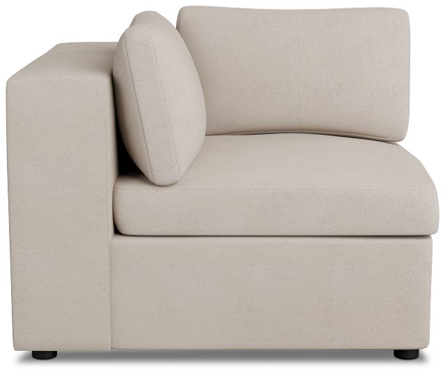 Destin Sutton Beige Fabric Corner Chair