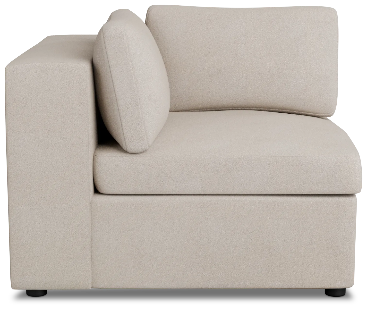 Destin Sutton Beige Fabric Corner Chair