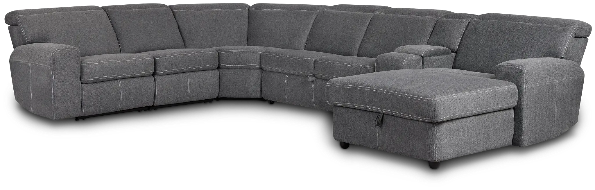 Callum Dark Gray Storage Medium Right Triple Power Chaise Sleeper Sectional Callum Dark Gray Storage Medium Right Triple Power Chaise Sleeper Sectional