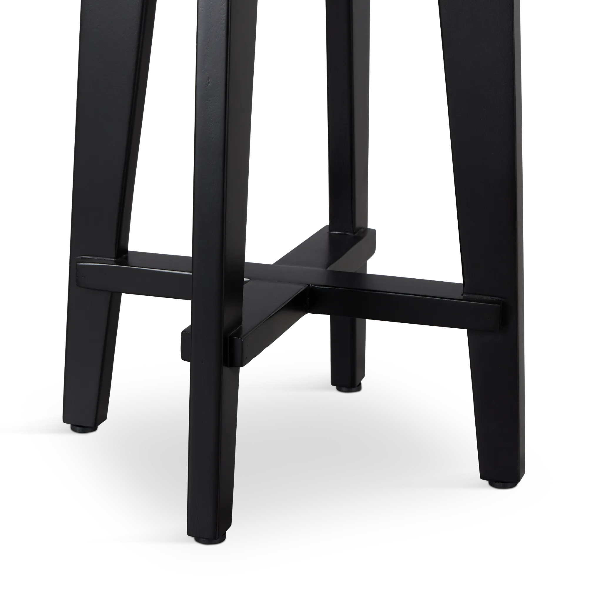 Boden Black Wood Round Chairside Table