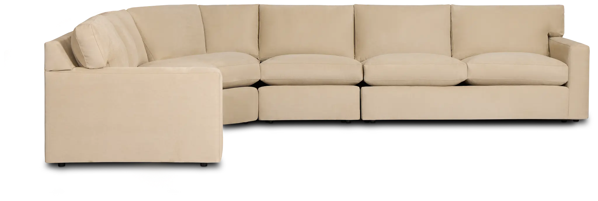 Hudson Beige Fabric Medium 2-arm Wedge Sectional Hudson Beige Fabric Medium 2-arm Wedge Sectional