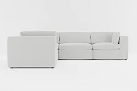 Destin Delray Pewter Fabric 5-piece Modular Sectional