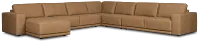 Kellan Light Brown Leather Large Left Chaise Sectional