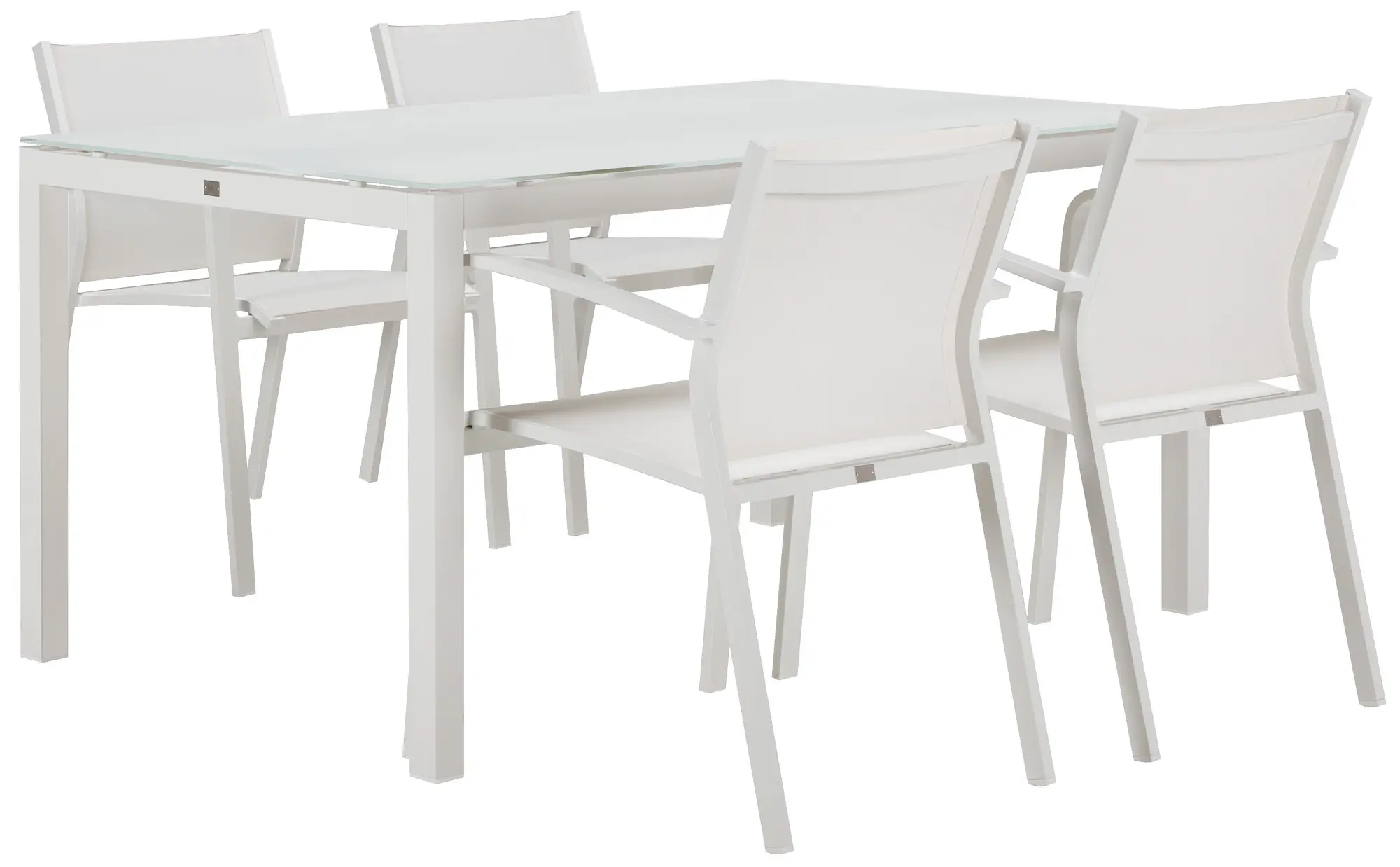 Lisbon White 60" Rectangular Table & 4 Chairs Lisbon White 60" Rectangular Table & 4 Chairs