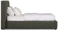Grayton Sutton Green 44" Upholstered Platform Bed