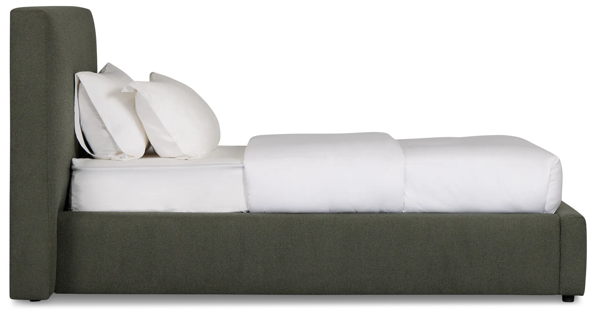 Grayton Sutton Green 44" Upholstered Platform Bed