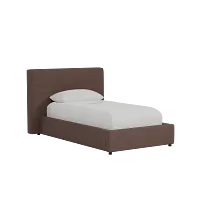 Grayton Elite Dark Brown 44" Upholstered Platform Bed