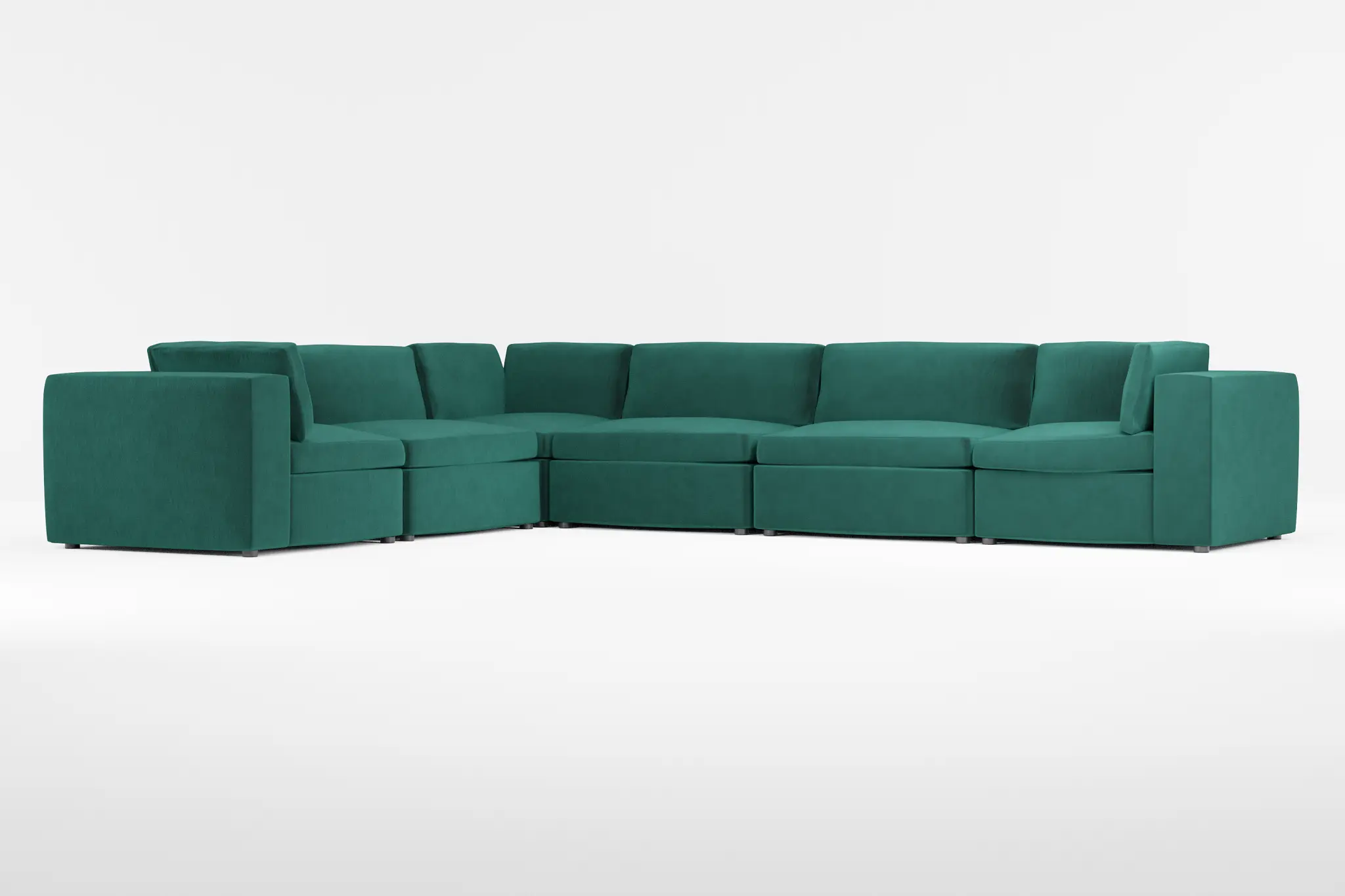 Destin Joya Green Velvet 6-piece Modular Sectional Destin Joya Green Velvet 6-piece Modular Sectional