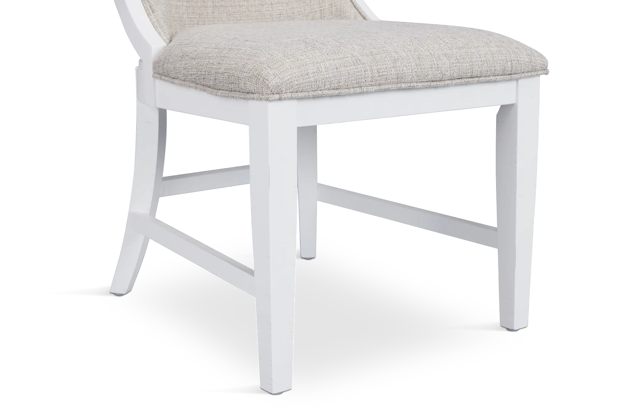 Heron Cove White Curved Upholstered Side Chair Heron Cove White Curved Upholstered Side Chair