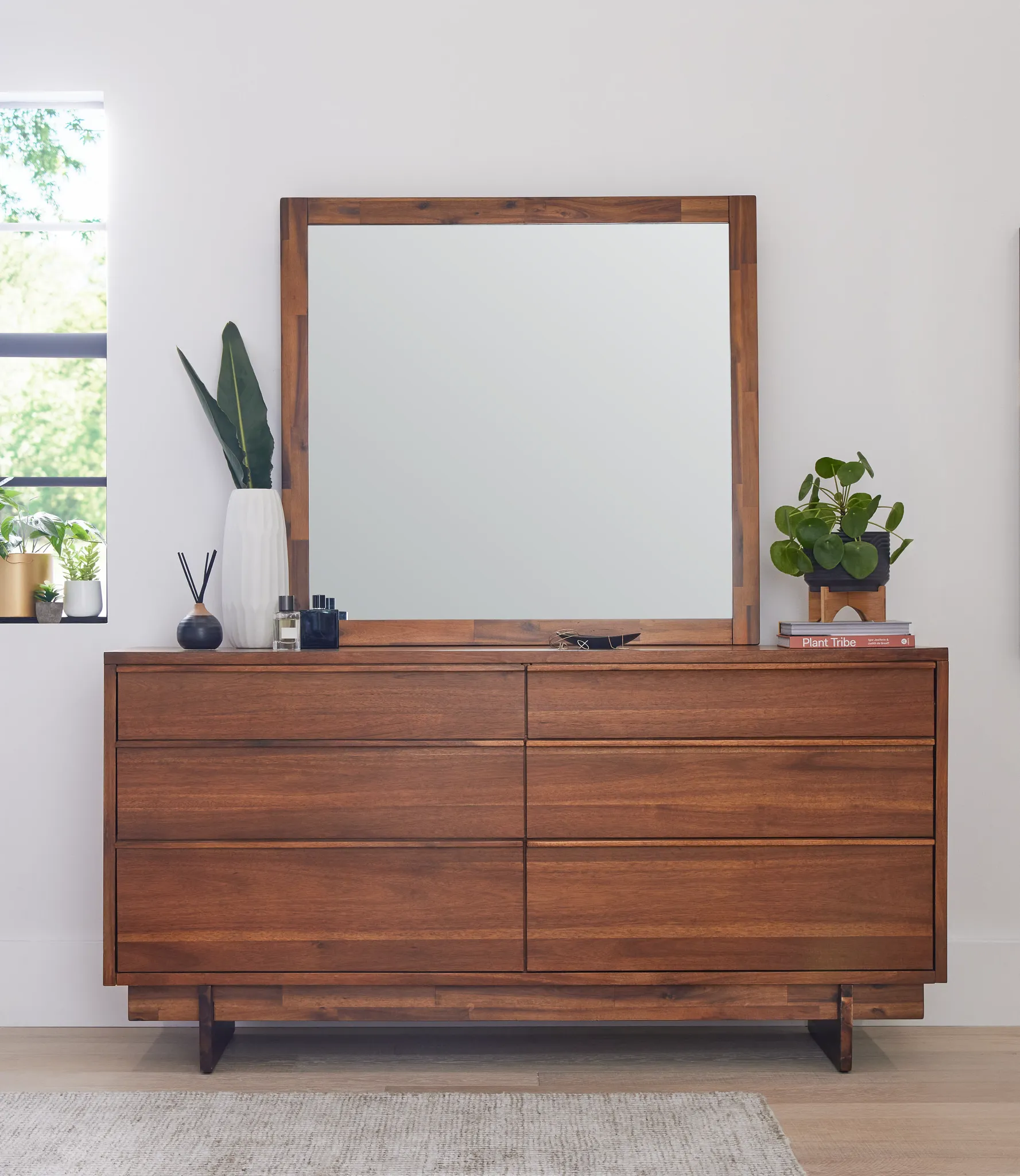 Bowery Dark Tone Dresser & Mirror